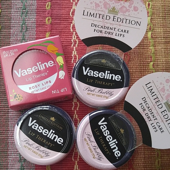 vaseline Other - 4 vaseline lip therapy new bubbly rosy lips